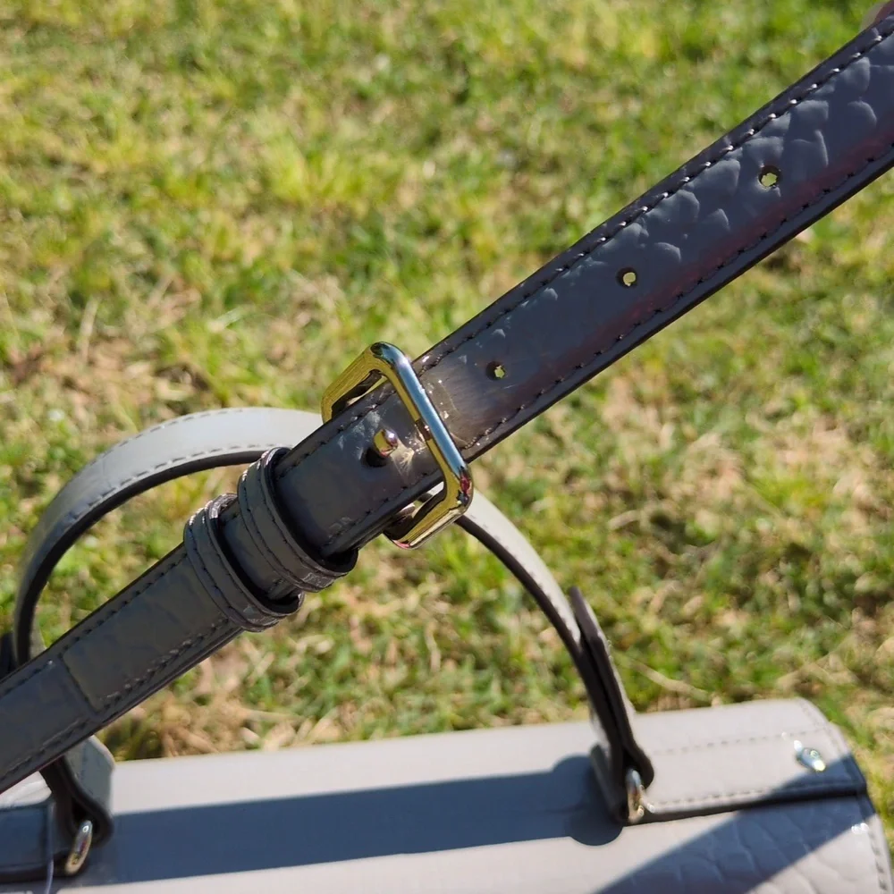 Kate Spade Doris Knightsbridge Grey Crocodile Emboss Leather Crossbody Satchel - Picture 12 of 14